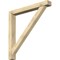 Ekena Millwork Traditional Block Rough Sawn Bracket w/ Offset Brace, Douglas Fir, 6"W x 48"D x 48"H BKT0604X48X48TRA05RDF - alternate 1